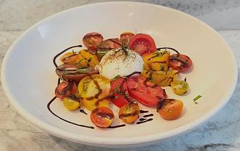 Product: Garden Heirloom Tomatoes & Burrata Di Stefano - Walter Hansel Wine & Bistro in Santa Rosa, CA French Restaurants