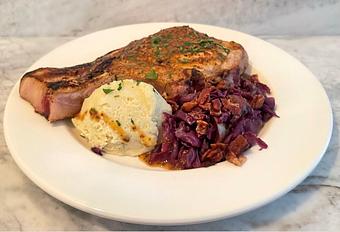 Product: Pork Chop - Walter Hansel Wine & Bistro in Santa Rosa, CA French Restaurants