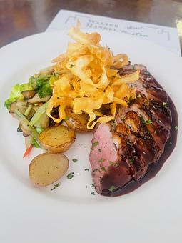 Product: Liberty Farms Duck Breast - Walter Hansel Wine & Bistro in Santa Rosa, CA French Restaurants