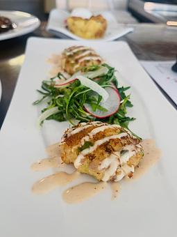 Product: Dungeness Crab Cakes - Walter Hansel Wine & Bistro in Santa Rosa, CA French Restaurants