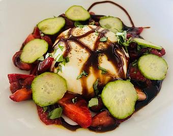 Product: Stawberry & Burrata Di Stefano - Walter Hansel Wine & Bistro in Santa Rosa, CA French Restaurants