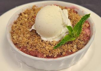 Product: Garden Strawberry Rhubarb Crumble - Walter Hansel Wine & Bistro in Santa Rosa, CA French Restaurants