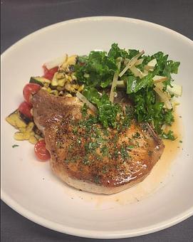 Product: Roasted Bone in Pork Chop - Walter Hansel Wine & Bistro in Santa Rosa, CA French Restaurants