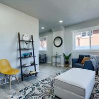 A living room after rehab in Windsor, CO