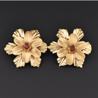 14K Spessartine Garnet Stud Earrings w Two Ear Jackets - Vintage Jewelry -  Boylerpf Antique & Vintage Jewelry
