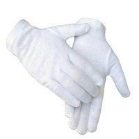 White Designer Cotton Gloves