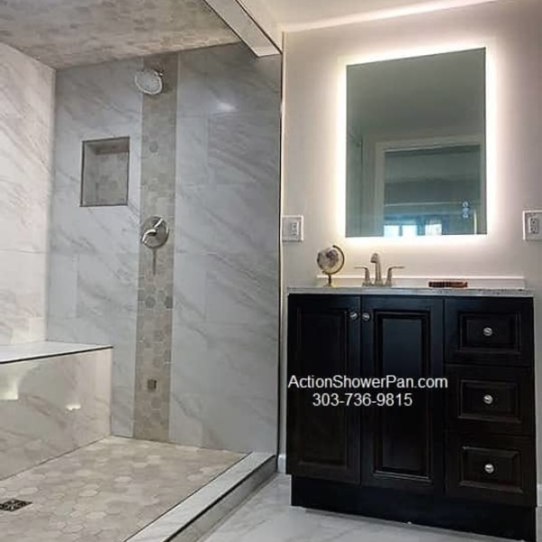 Bathroom Remodel - Photos of Our Business -  Action Shower Pan & Steam Shower Company