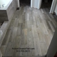 Bathroom Floor Tile Installation - Photos of Our Business -  Action Shower Pan & Steam Shower Company