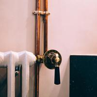 vintage heater with handle