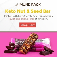 Munk Pack is a manufacturer of keto bars and other low sugar, gluten free and plant based snacks.