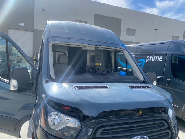 Amazon Prime Van Windshield replacement  - Latest Work -  Windshield Repair San Diego