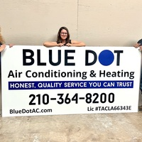 Blue Dot Sign Blanco Road