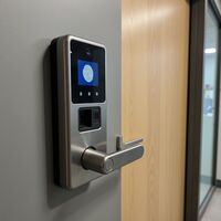 Smart fingerprint access control electronic door lock installation in Bernards, NJ. Call Us (908) 649-8903